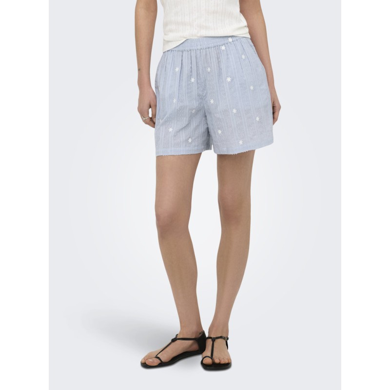 JDY Fia embroridery shorts - Cashmere Blue