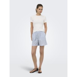 JDY Fia embroridery shorts - Cashmere Blue