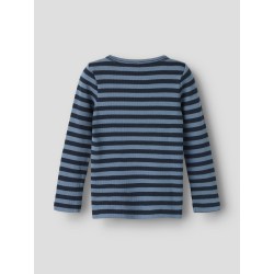 NAME IT Mini Banio langærmet x-slim bluse - Dark Sapphire