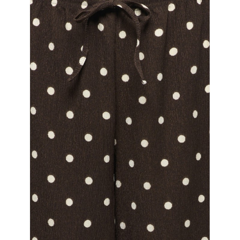 JDY Debbie new loose bukser - Coffee Bean w. SANDSHELL DOT