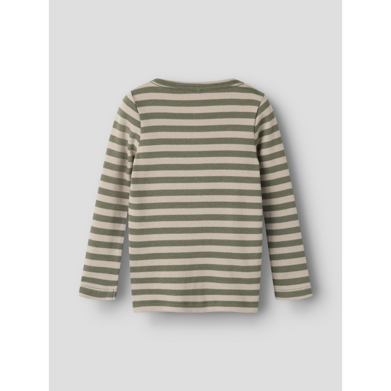 NAME IT Mini Banio langærmet x-slim bluse - Dusty olive
