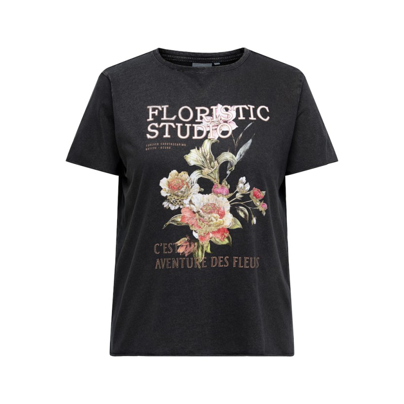 ONLY CARMAKOMA Lucy t-shirt - Black Floristic studio