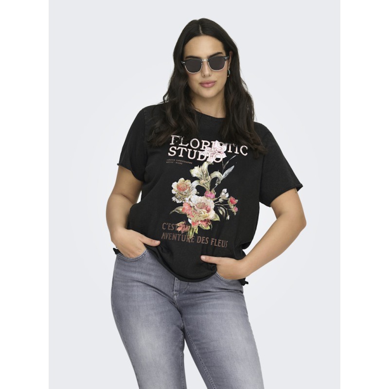 ONLY CARMAKOMA Lucy t-shirt - Black Floristic studio