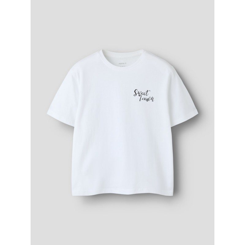 NAME IT Kids Fallina kortærmet t-shirt - Bright White