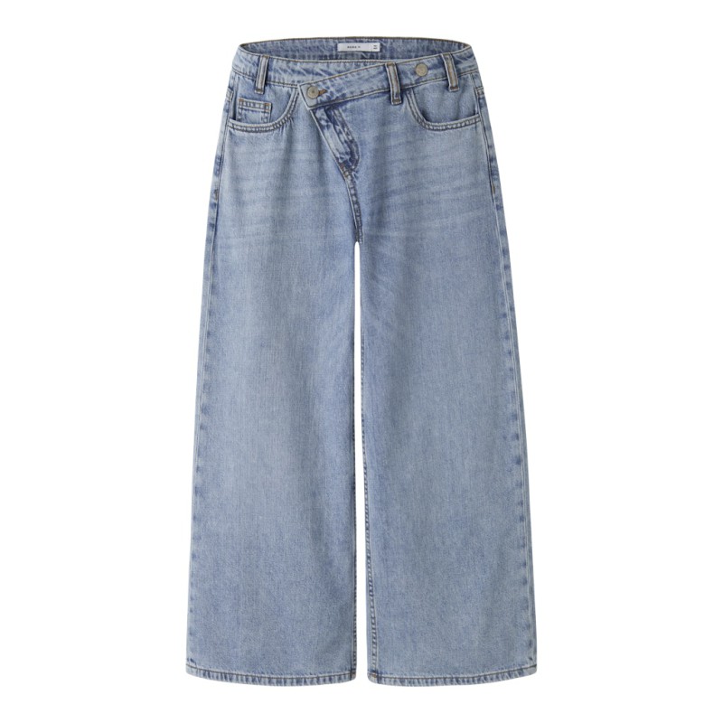 NAME IT Kids Bella x-brede closure jeans - Medium Blue Denim