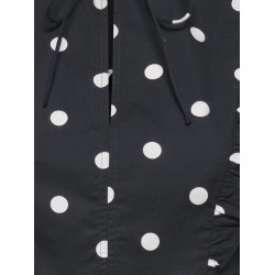 ONLY Kai peplum flæse top - Black / White Dots