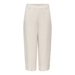 ONLY Siesta højtaljede Hør culotte bukser - Moonbeam