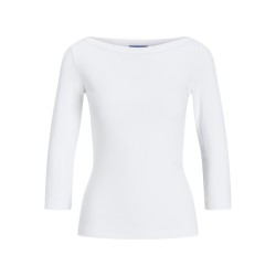 JJXX Fiffi 3/4 boatneck T-shirt - Bright White