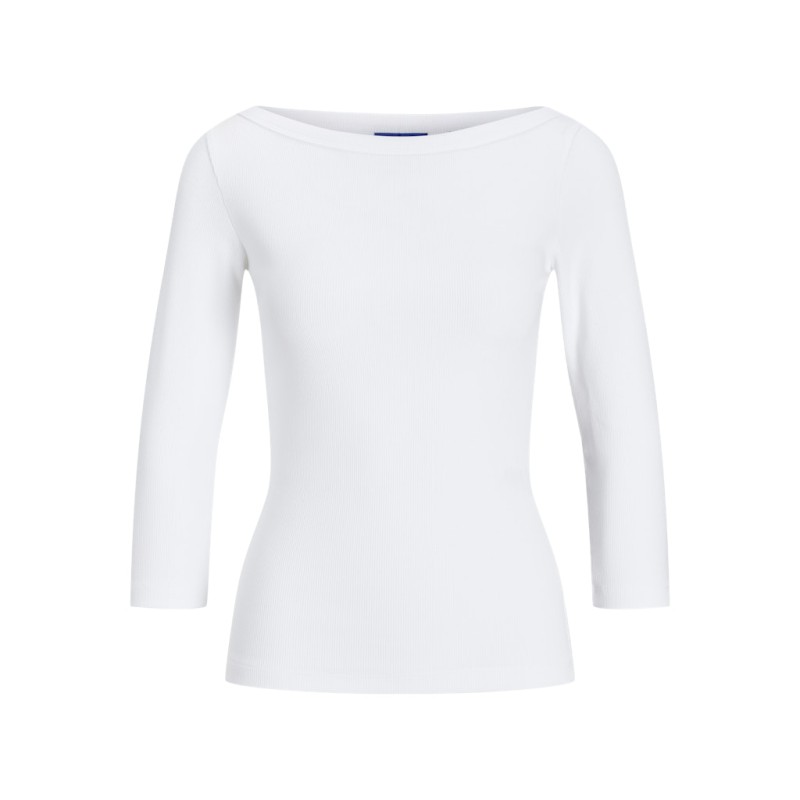 JJXX Fiffi 3/4 boatneck T-shirt - Bright White