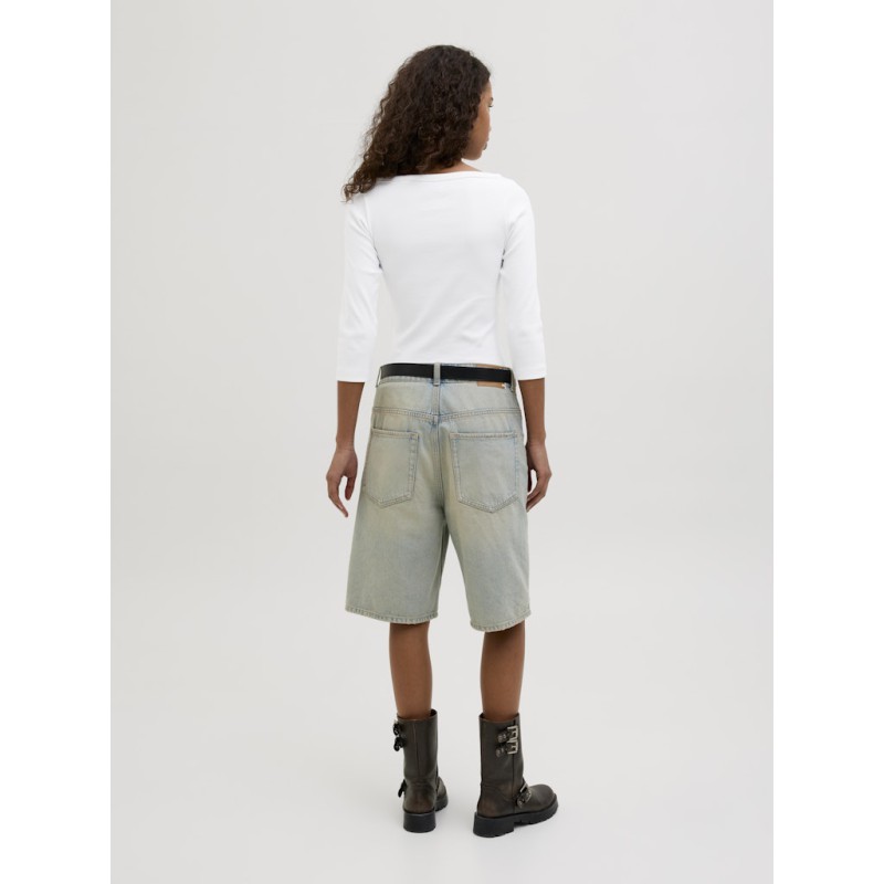 JJXX Fiffi 3/4 boatneck T-shirt - Bright White