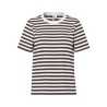 PIECES Ria kortærmet stribet t-shirt  - Hot Fudge