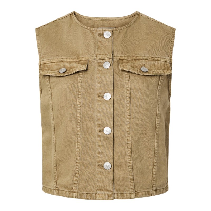 PIECES Kate denim vest - Cedar