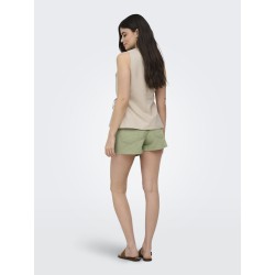ONLY Baia ærmeløs hør wrap vest - Chateau Gray MELANGE