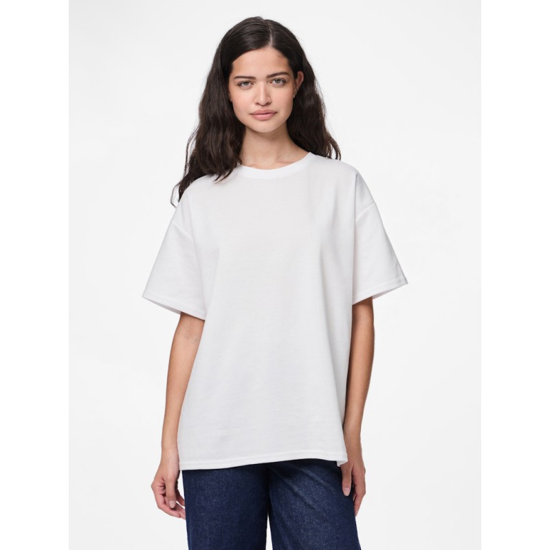 PIECES Skylar kortærmet oversized t-shirt - Bright White