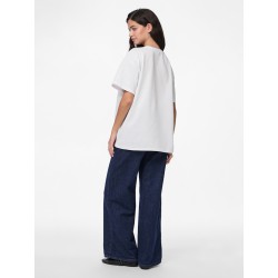 PIECES Skylar kortærmet oversized t-shirt - Bright White