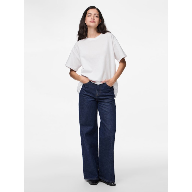 PIECES Skylar kortærmet oversized t-shirt - Bright White