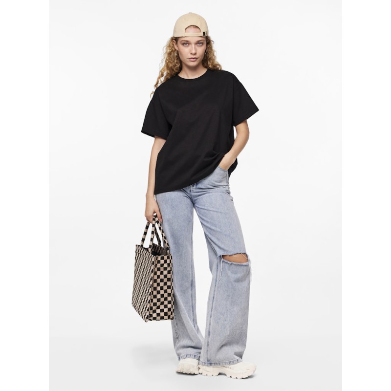 PIECES Skylar kortærmet oversized T-shirt - Black