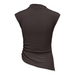 JDY Nila ærmeløs funnel neck top - Chocolate Torte