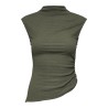 JDY Nila ærmeløs funnel neck top - Black Olive