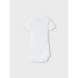 NAME IT BABY Unisex kortærmet body 3 pack - bright white