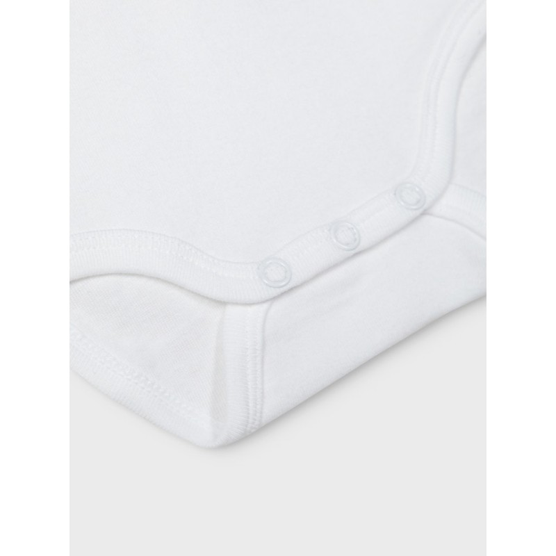 NAME IT BABY Unisex kortærmet body 3 pack - bright white