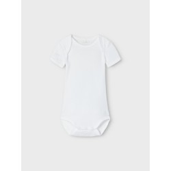 NAME IT BABY Unisex kortærmet body 3 pack - bright white