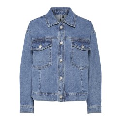 PIECES Elma denim jakke - Medium Blue Denim