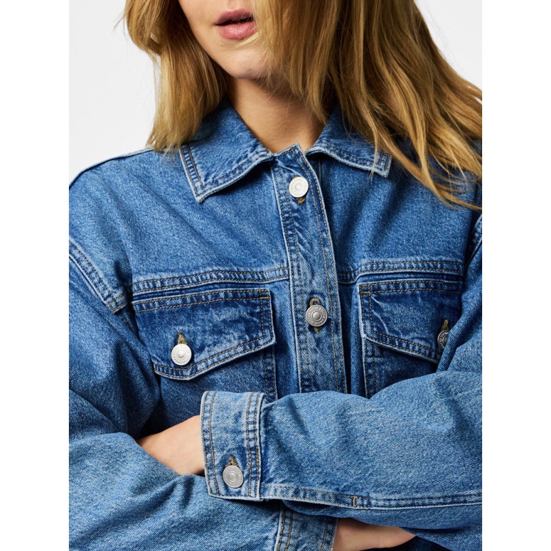 PIECES Elma denim jakke - Medium Blue Denim