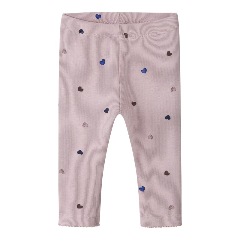 NAME IT BABY Nutti Leggings - Burnished Lilac HEARTS