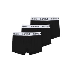 NAME IT KIDS Boxershorts 3-Pak - Black Bright w. white waistband