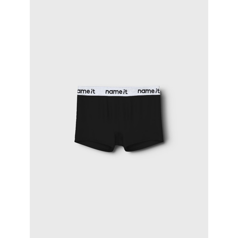 NAME IT KIDS Boxershorts 3-Pak - Black Bright w. white waistband