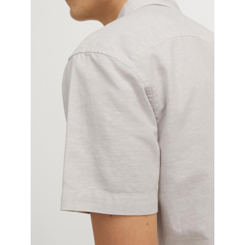 JACK & JONES Summer Hør S/S Skjorte - Crockery