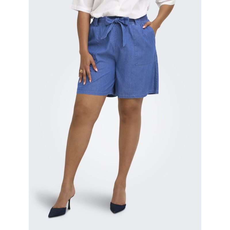 ONLY CARMAKOMA Nova azure talia shorts - Medium Blue Denim