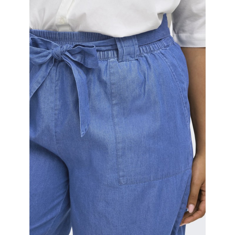 ONLY CARMAKOMA Nova azure talia shorts - Medium Blue Denim