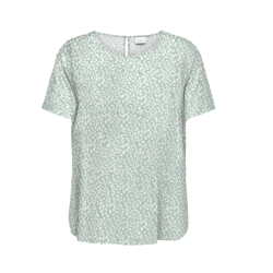 ONLY CARMAKOMA Nova bech life kortærmet t-shirt - Jadeite coffee leaf