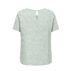 ONLY CARMAKOMA Nova bech life kortærmet t-shirt - Jadeite coffee leaf