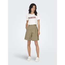 ONLY Rosalie højtaljet bermuda shorts - Amphora