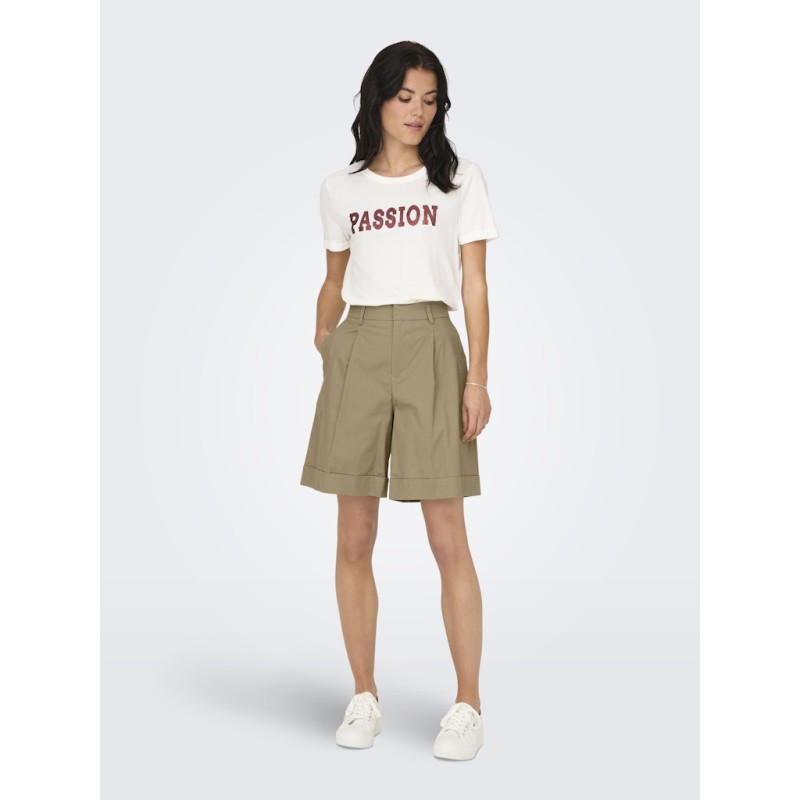 ONLY Rosalie højtaljet bermuda shorts - Amphora