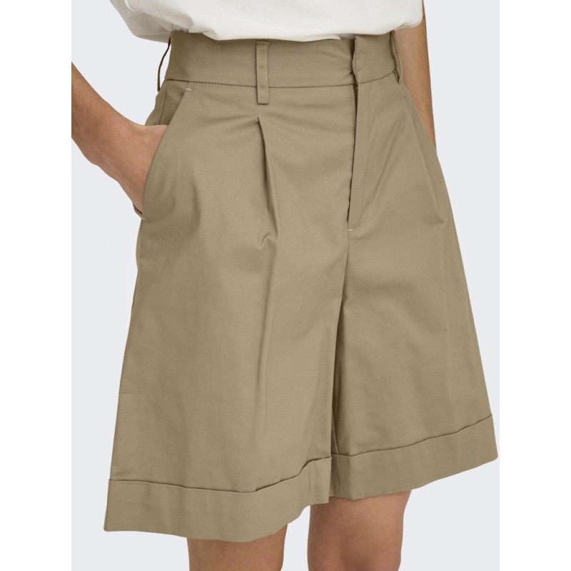 ONLY Rosalie højtaljet bermuda shorts - Amphora