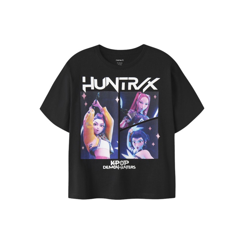 NAME IT KIDS Mara kpop kortærmet t-shirt - Sort