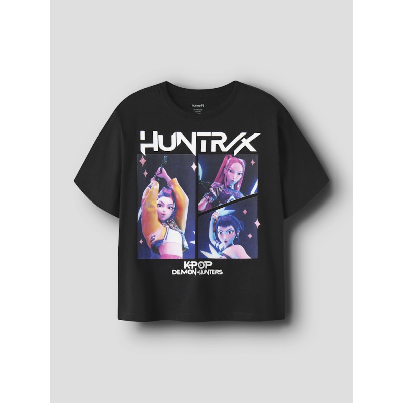 NAME IT KIDS Mara kpop kortærmet t-shirt - Sort