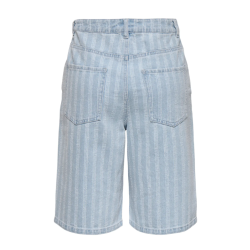 ONLY Crista mate jaquard denim shorts - Light Blue Denim