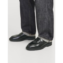 JACK & JONES Dax læder loafers - sort