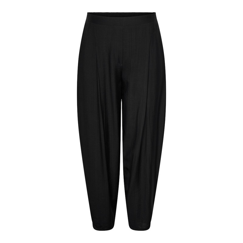 ONLY CARMAKOMA Joanna højtaljet barrel bukser - Sort