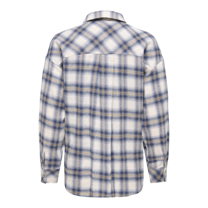 JDY Mauve langærmet ternet loose fit skjorte
