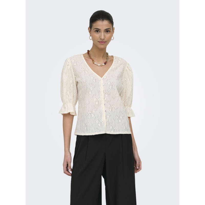 JDY Jakobe 2/4 blonde top - Egret