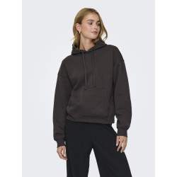 ONLY Best langærmet hoodie - Chocolate Torte