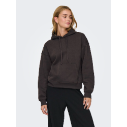 ONLY Best langærmet hoodie - Chocolate Torte