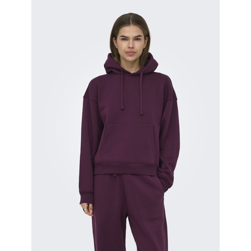 ONLY Best langærmet hoodie - Fig