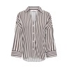 JDY Laurel Life 7/8 skjorte - Coffee Bean/ White stripes